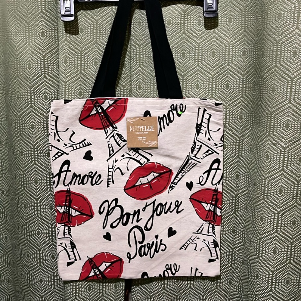 Mabelle Eiffel Tower canvas tote bag NWT
